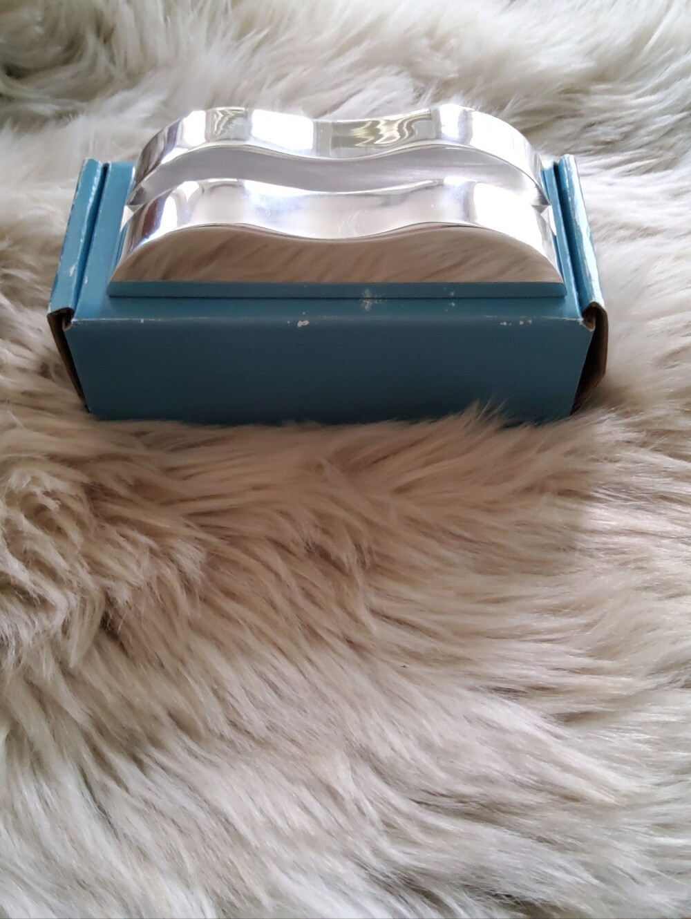 Nambe Silver Wave Business Card Holder NIB